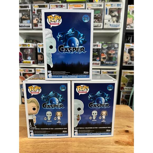3 Casper Friendly Ghost Funko Pops Chase Human Form #1848 Movies Comics #1819 - Picture 4 of 6